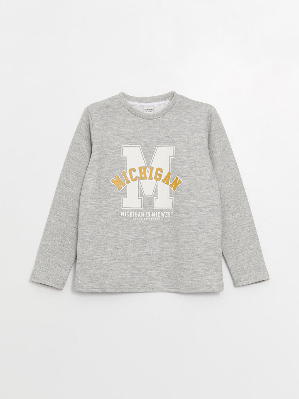 Crew Neck Printed Long Sleeve Boy's Sweatshirt