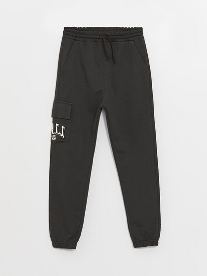 Boys' Cargo Sweatpants with Elastic Waist