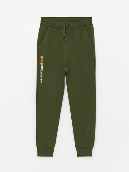 Printed Boys' Jogger Sweatpants with Elastic Waistband