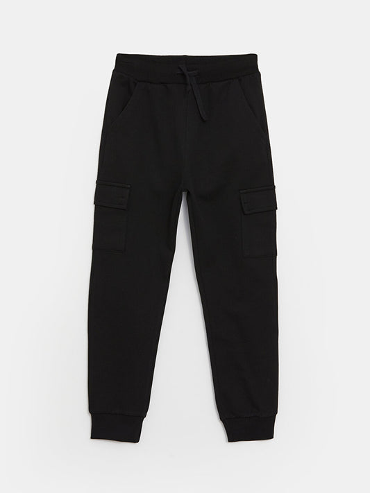 Boys' Cargo Sweatpants with Elastic Waistband