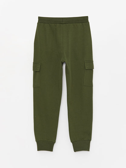 Boys' Cargo Sweatpants with Elastic Waist