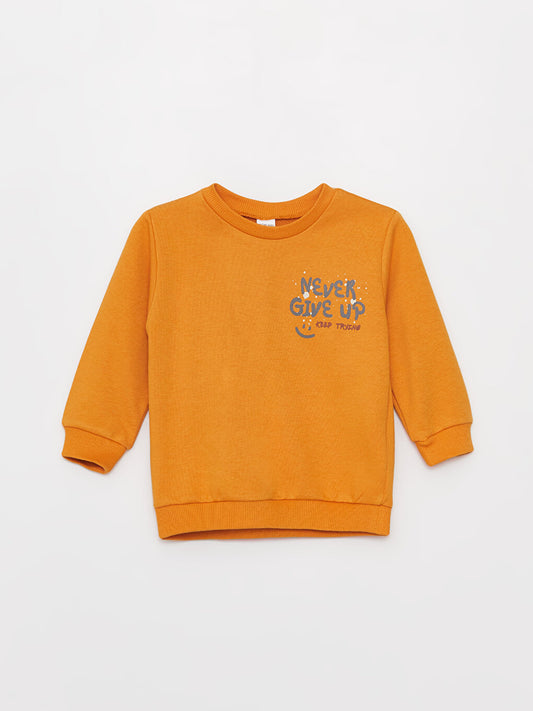 Crew Neck Printed Baby Boy Sweatshirt