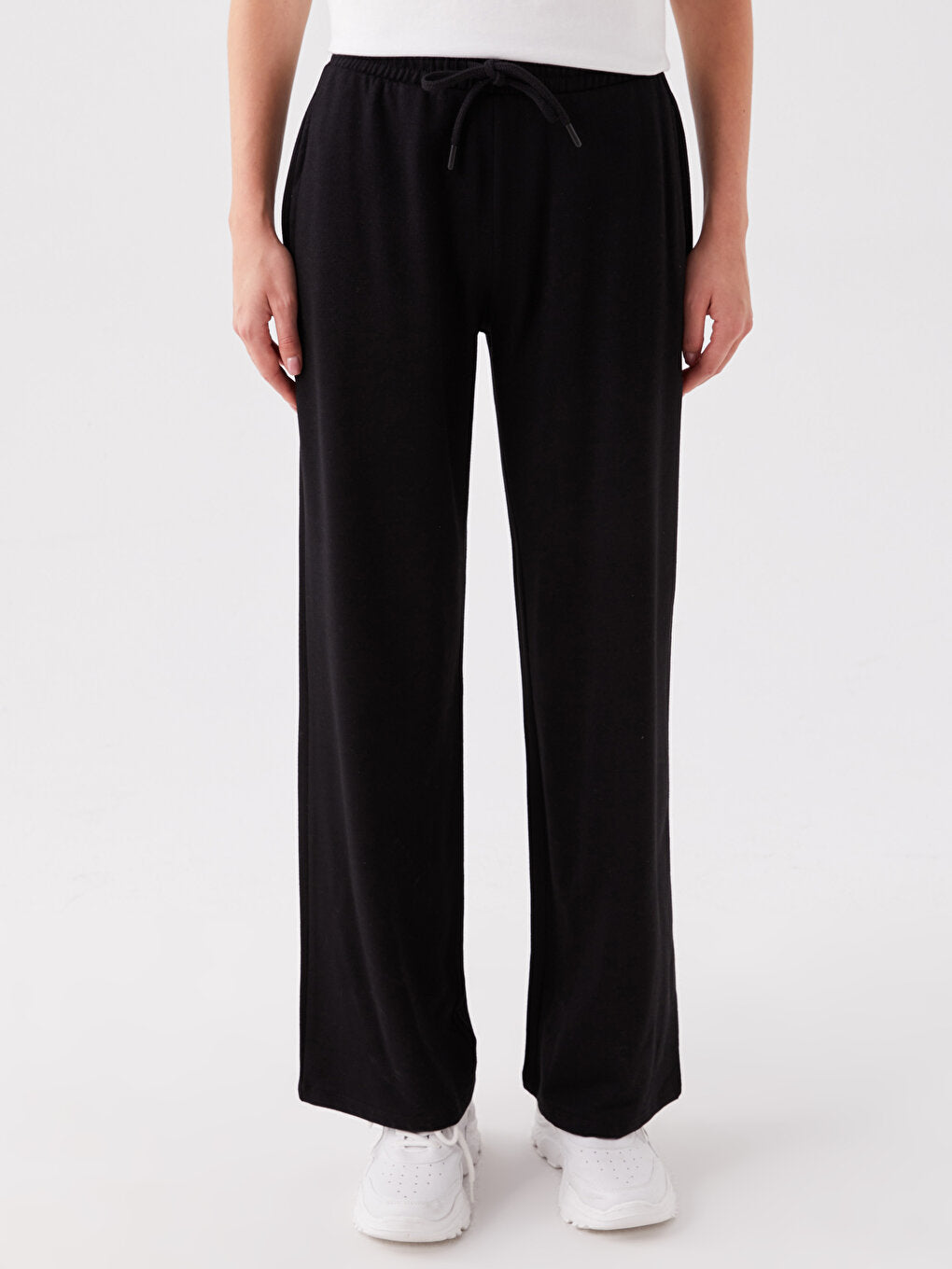 Women's Elastic Waist Plain Sweatpants