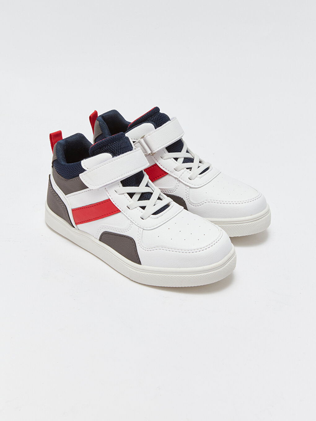 Color Blocked Boys' Sports Shoes with Laces and Velcro