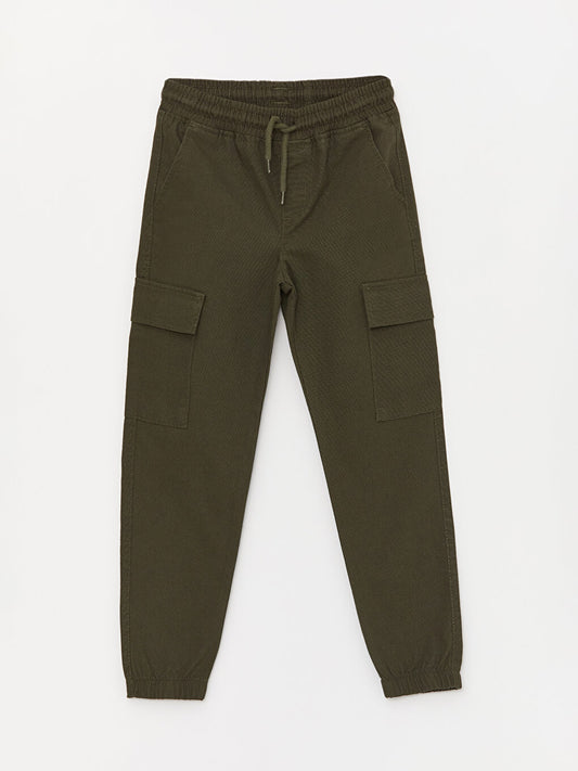 Boys' Cargo Jogger Pants with Elastic Waist