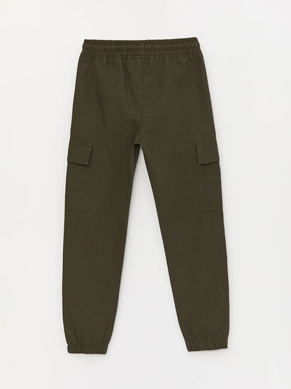 Boys' Cargo Jogger Pants with Elastic Waist