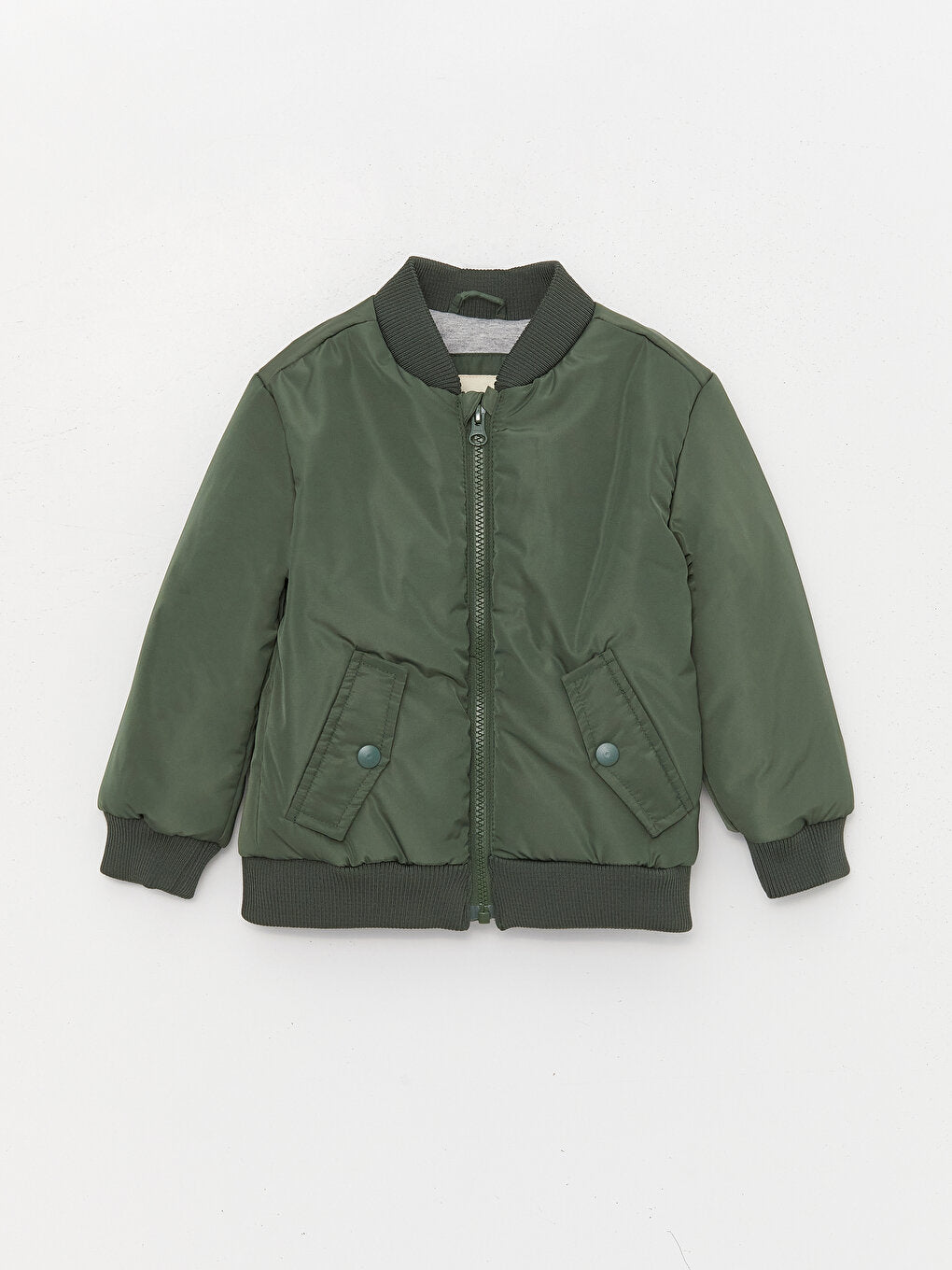 College Neck Plain Baby Boy Bomber Coat