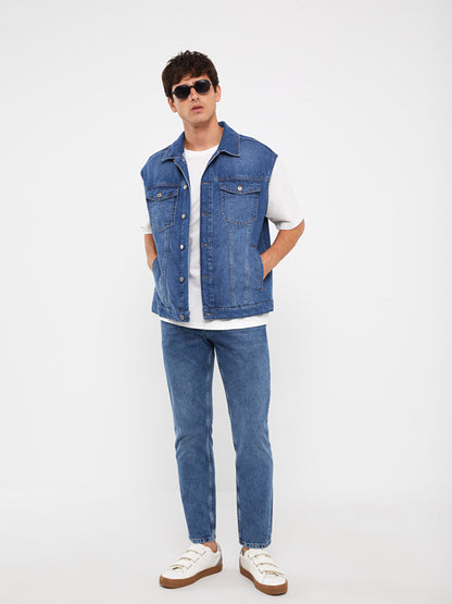 Standard Pattern Men's Jean Vest