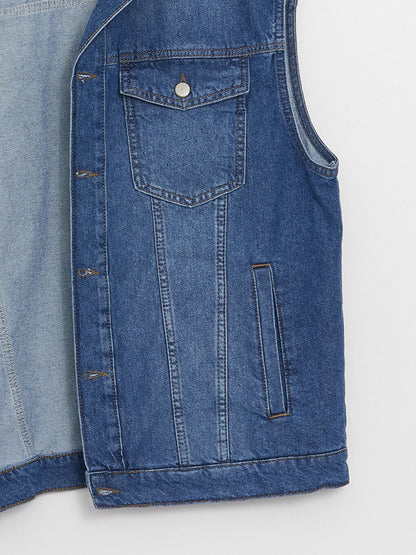 Standard Pattern Men's Jean Vest