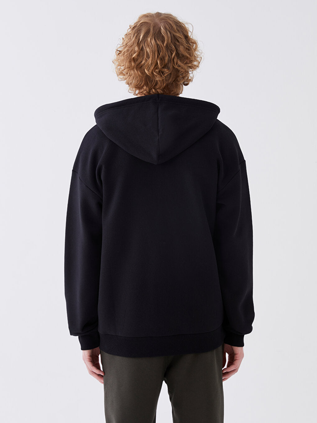 Hooded Long Sleeve Men's Zipper Sweatshirt