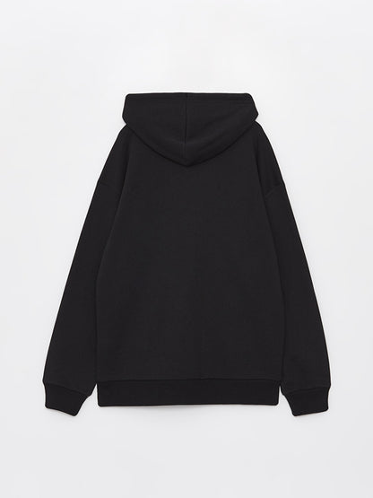 Hooded Long Sleeve Men's Zipper Sweatshirt