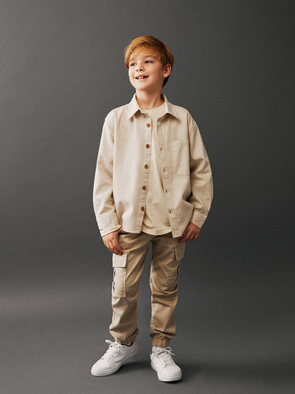 Boys' Cargo Pants with Elastic Waist