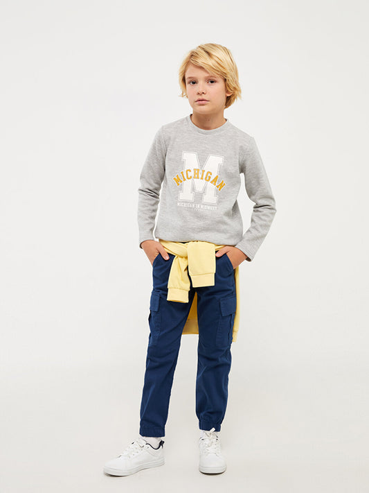 Boys' Cargo Pants with Elastic Waist