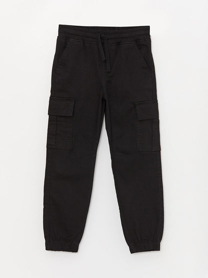 Boys' Cargo Pants with Elastic Waist