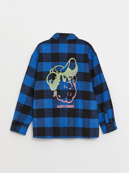 Comfortable Fit Plaid Boys' Shirt Jacket