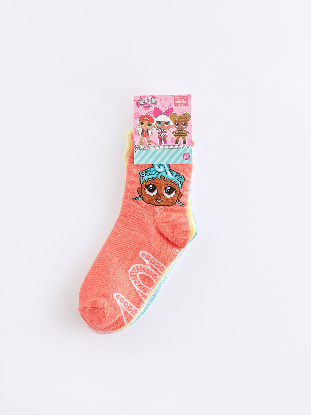 LOL Surprise OMG Licensed Girls Socks Pack of 5