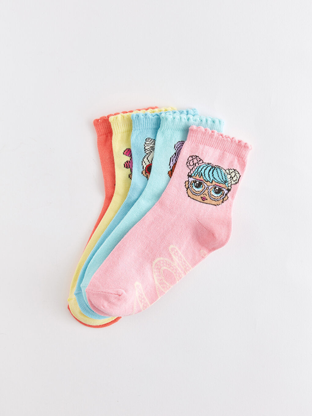 LOL Surprise OMG Licensed Girls Socks Pack of 5