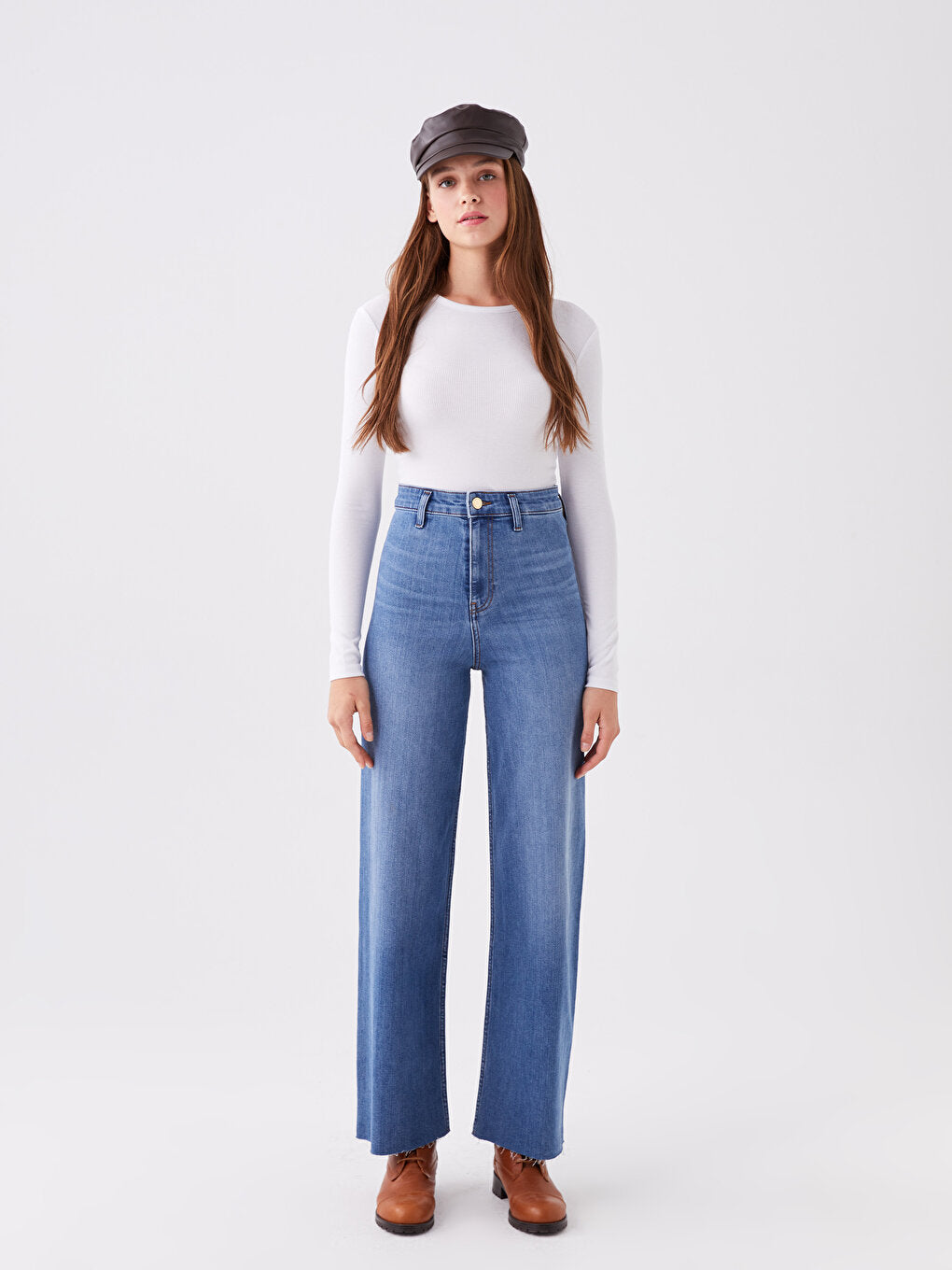 Wideleg Women's Jean Trousers