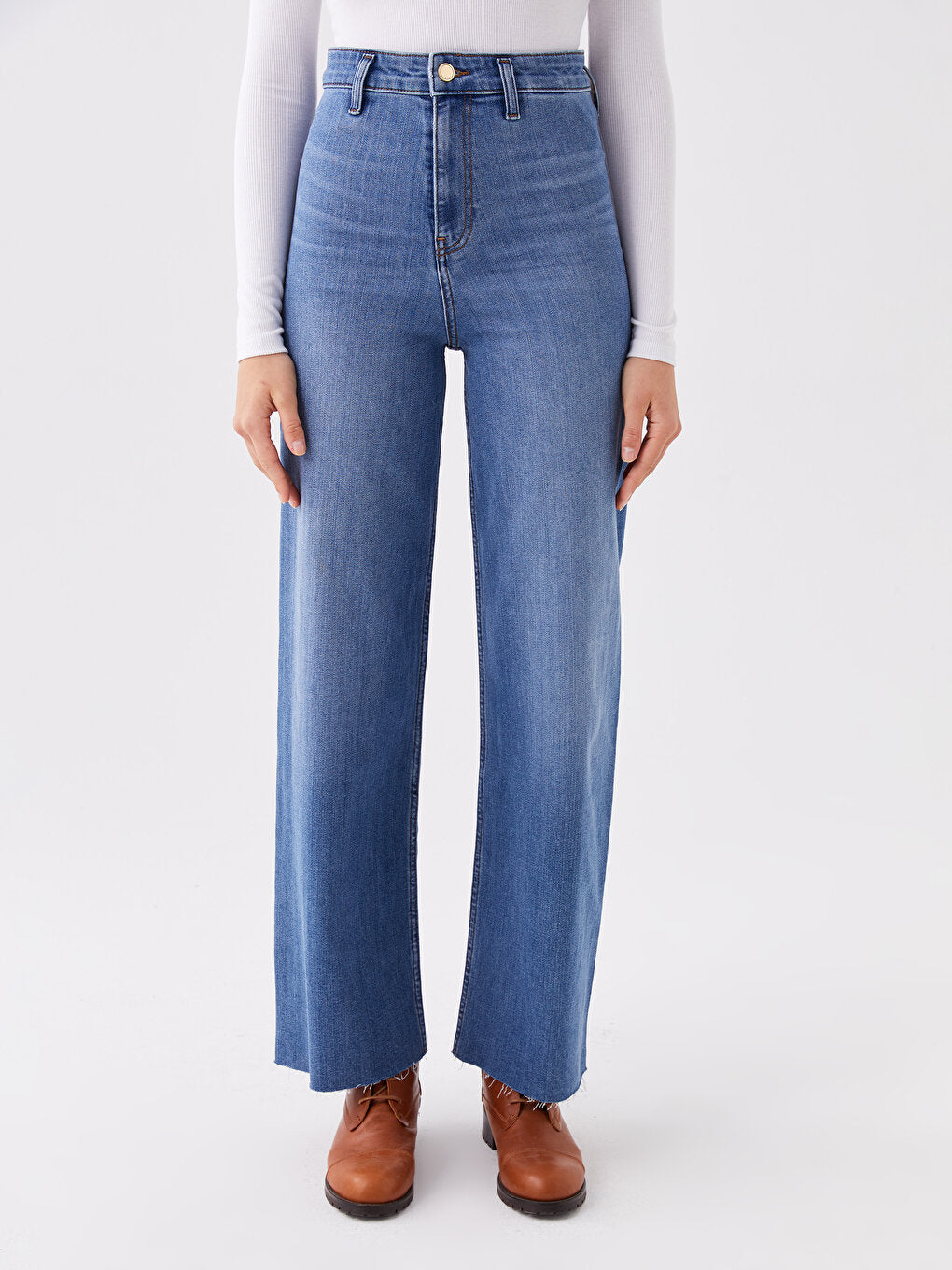 Wideleg Women's Jean Trousers