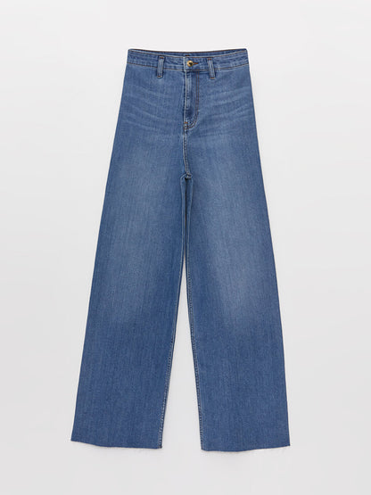 Wideleg Women's Jean Trousers