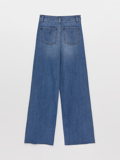 Wideleg Women's Jean Trousers