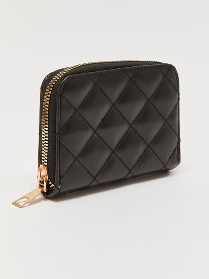 Leather Look Quilted Women's Wallet