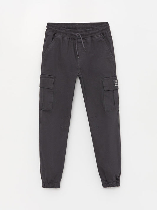 Boys' Cargo Jogger Pants with Elastic Waist