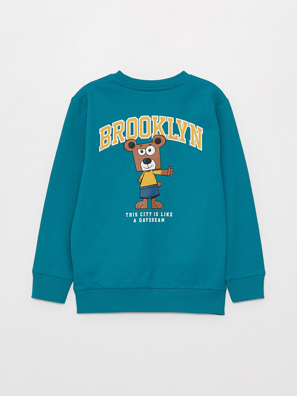 Crew Neck Printed Long Sleeve Boy's Sweatshirt