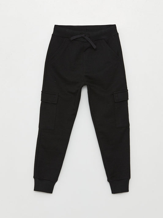 Boys' Cargo Sweatpants with Elastic Waist