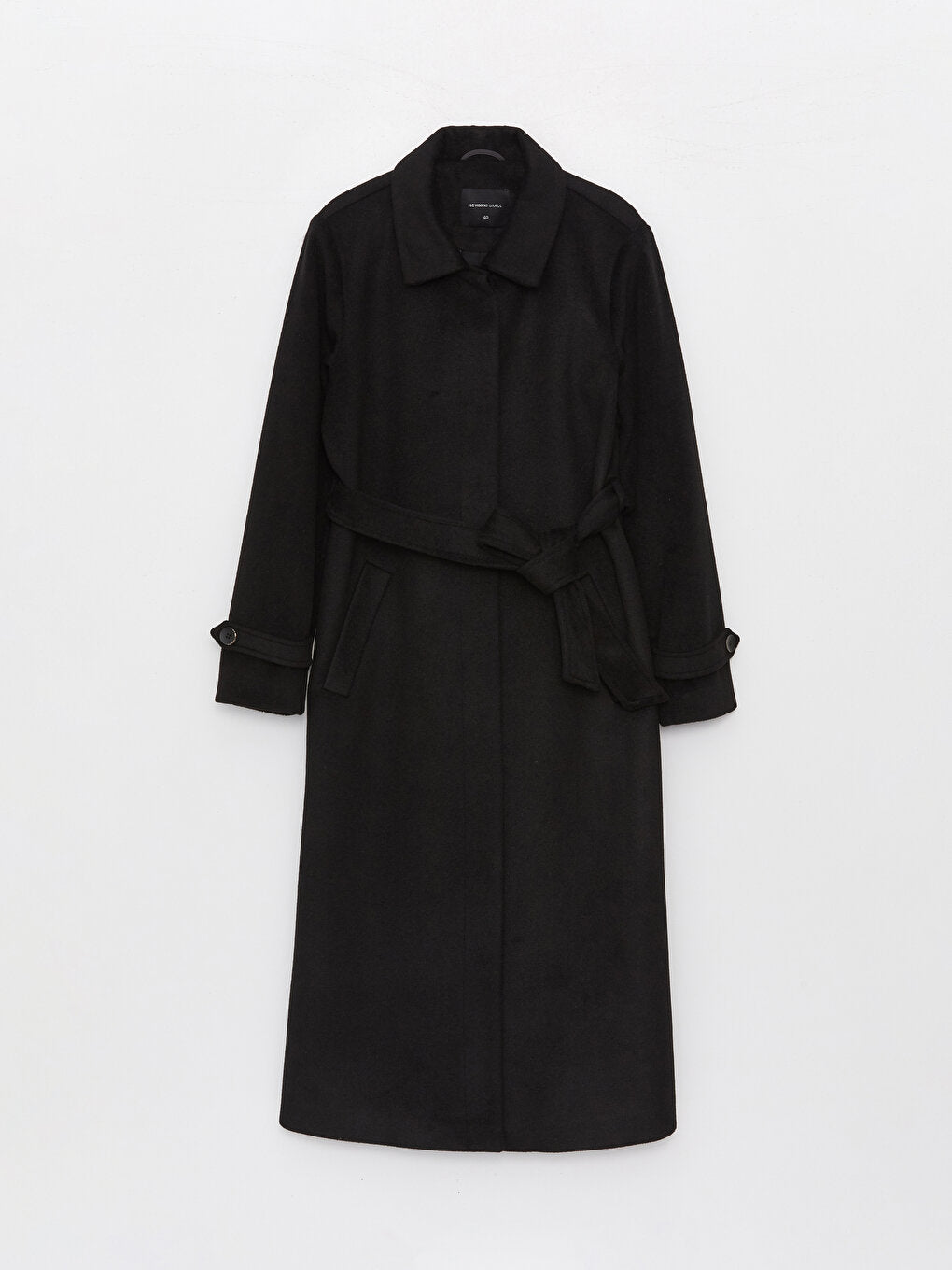 Women's Shirt Collar Plain Cuff Coat