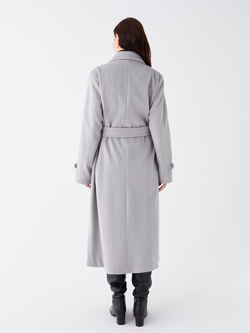 Women's Shirt Collar Plain Cuff Coat