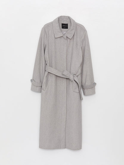 Women's Shirt Collar Plain Cuff Coat