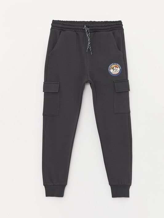 Boys' Cargo Sweatpants with Elastic Waist