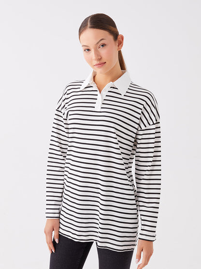 Striped Long Sleeve Women's Shirt Tunic