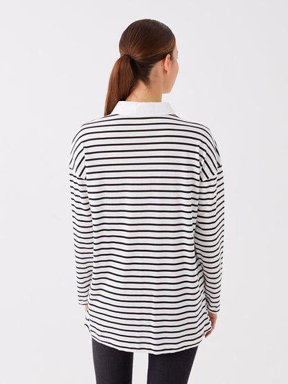 Striped Long Sleeve Women's Shirt Tunic