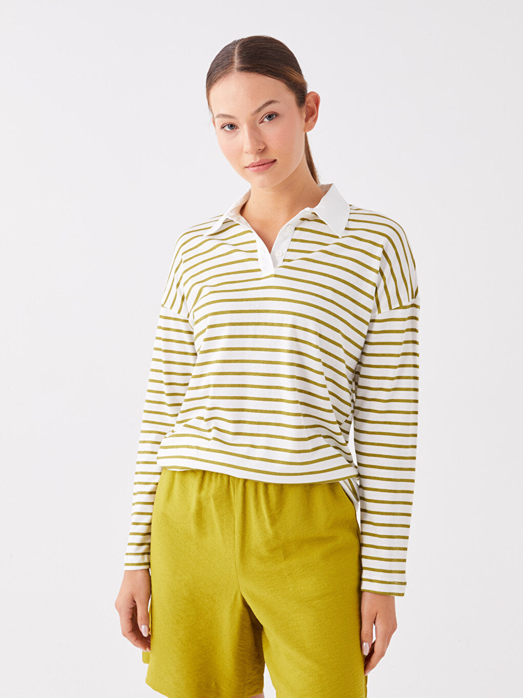 Striped Long Sleeve Women's Shirt Tunic