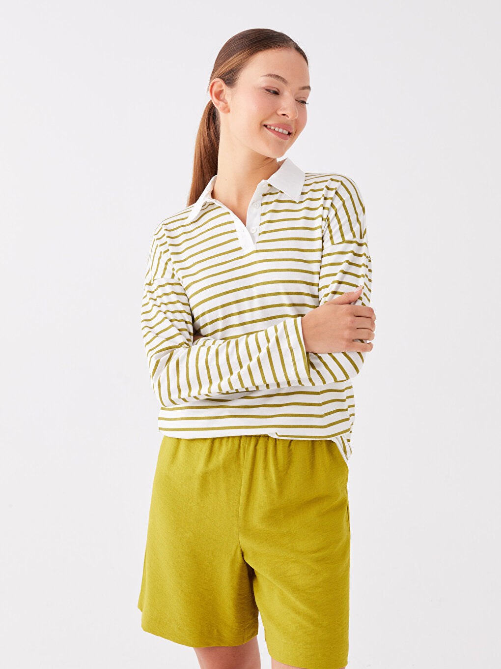 Striped Long Sleeve Women's Shirt Tunic