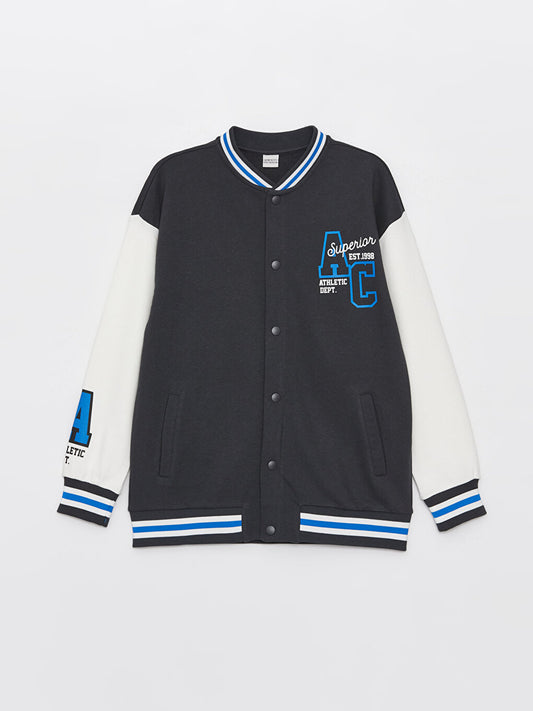 Printed Long Sleeve Boys' College Jacket