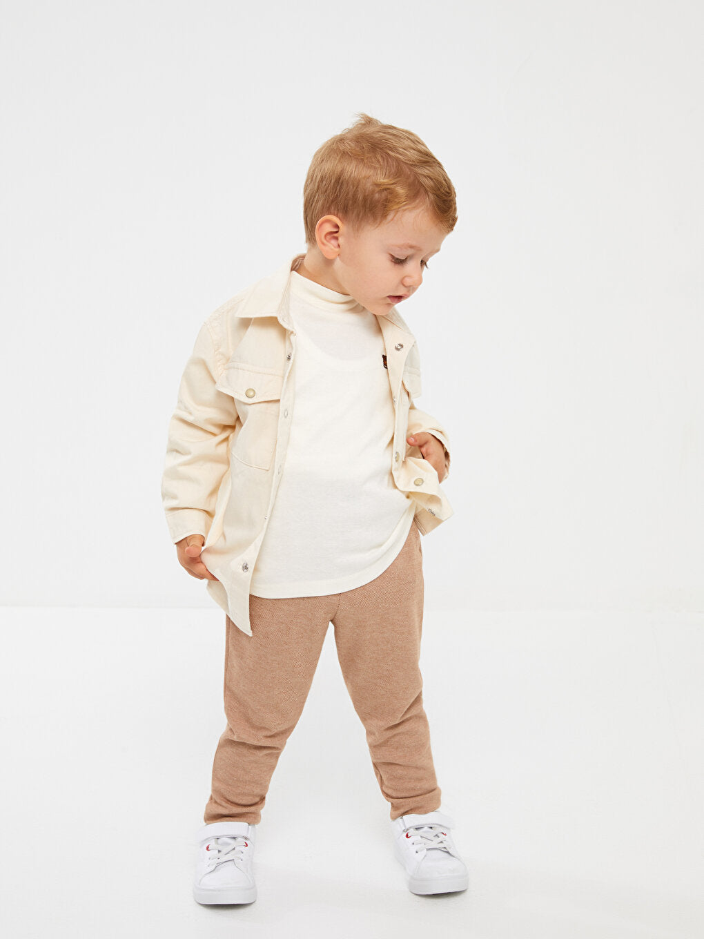 Baby Boy Trousers with Elastic Waist