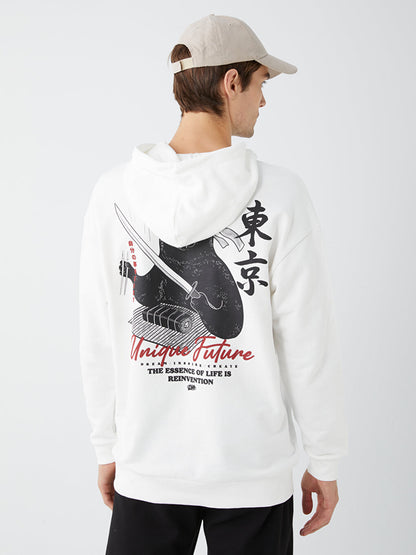 Long Sleeve Printed Men's Hoodie