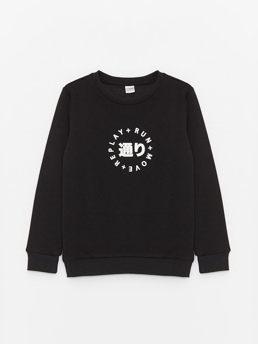 Crew Neck Printed Long Sleeve Boy's Sweatshirt