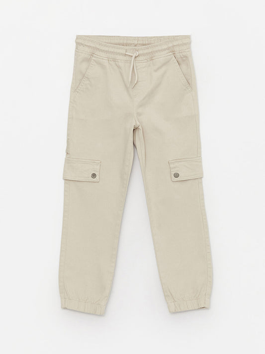 Boys' Cargo Jogger Pants with Elastic Waist