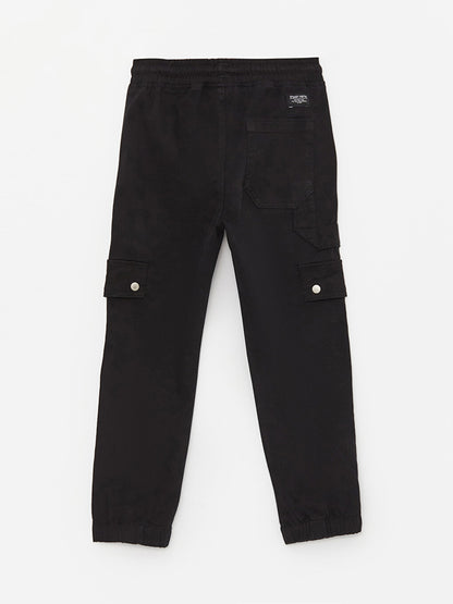 Boys' Cargo Jogger Pants with Elastic Waist