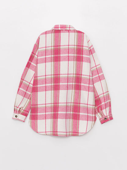 Plaid Long Sleeve Girl's Shirt Jacket