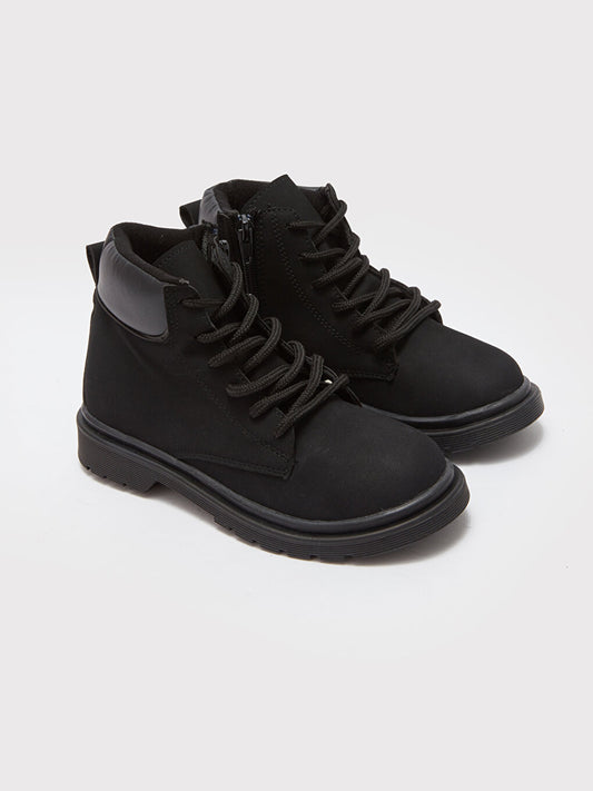 Lace-Up Thick Sole Boy's Boots