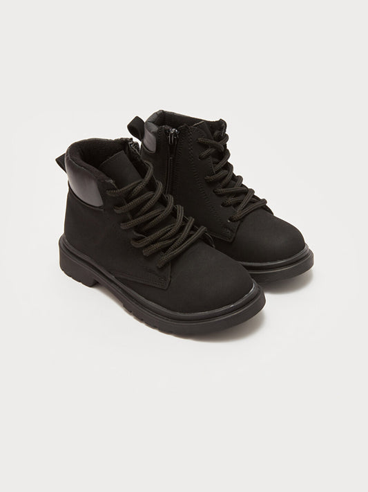 Lace-Up Thick Sole Boy's Boots