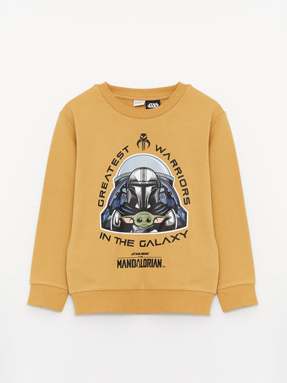 Crew Neck Star Wars Printed Long Sleeve Boy's Sweatshirt