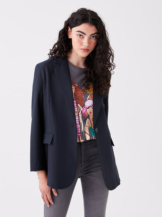 Women's Plain Blazer Jacket