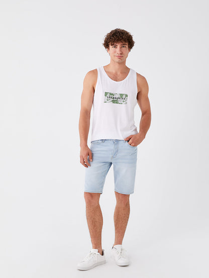 Slim Fit Men's Jean Shorts