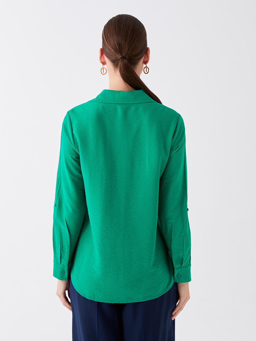 Plain Long Sleeve Women's Shirt